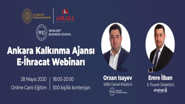Ankara Kalkınma Ajansı Online E-Ticaret/E-İhracat Semineri Düzenliyor